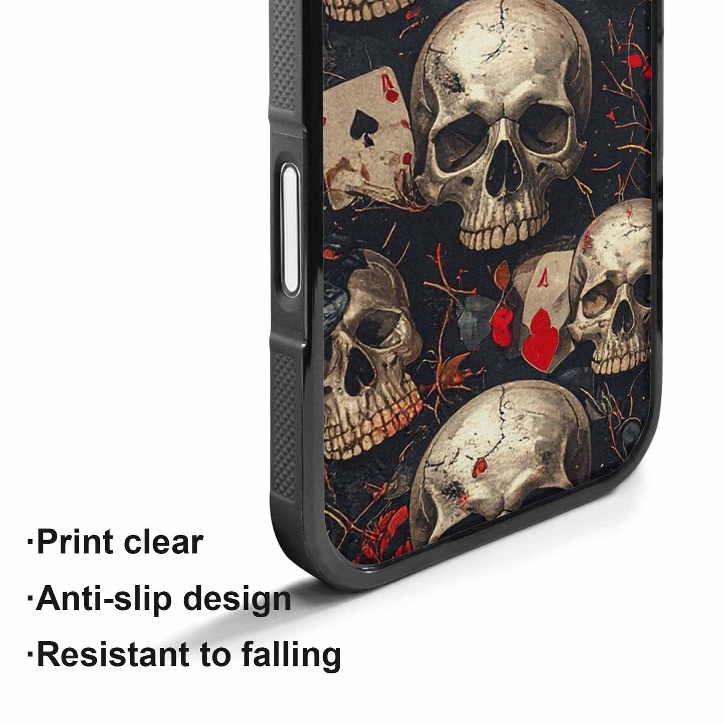 iPhone 17 Case — Skull Dark Art Gothic Print Gothic, Custom Printed Phone Case