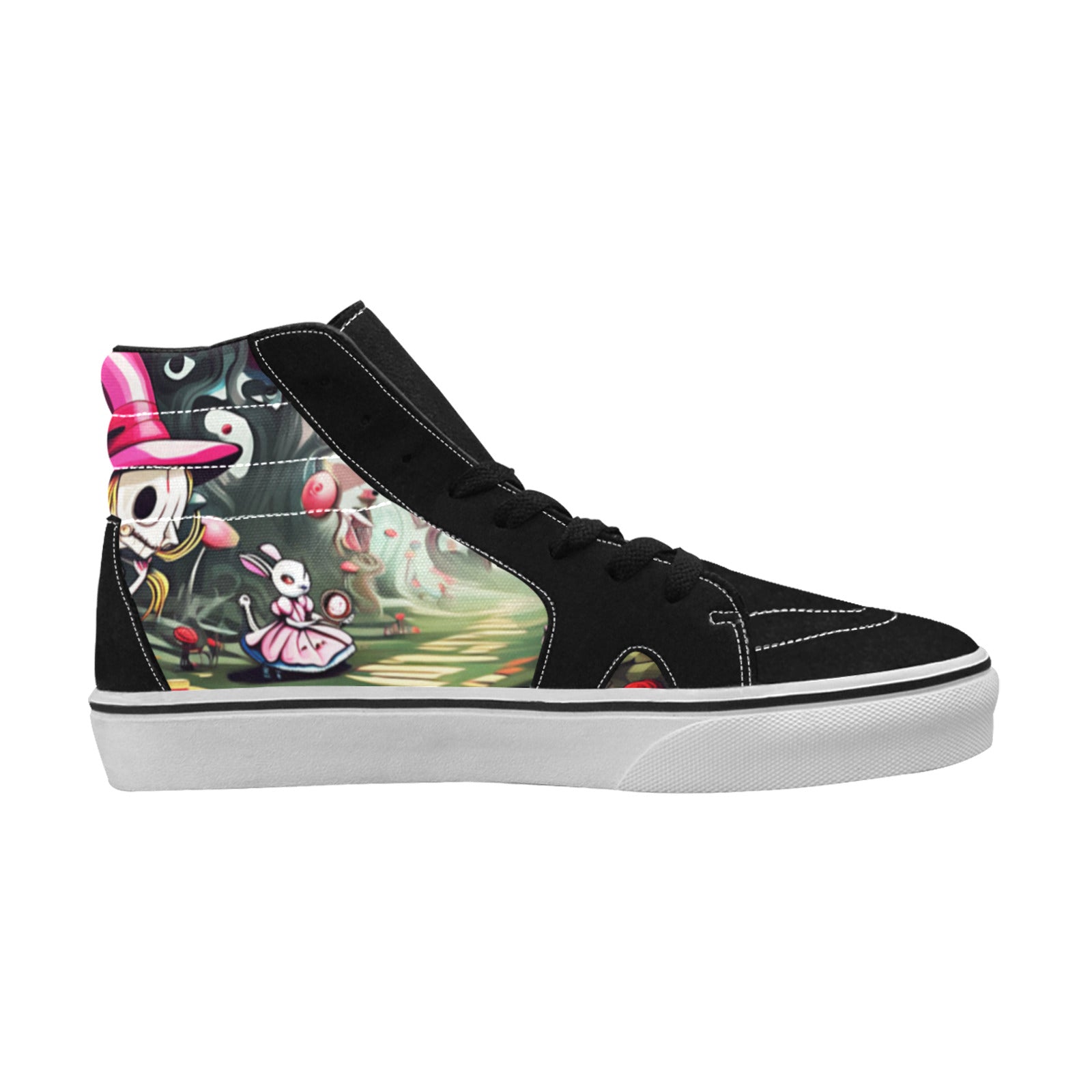 MEN'S Evil Wonderland World High Top Skateboarding Vibrant Chaos Custom Shoes