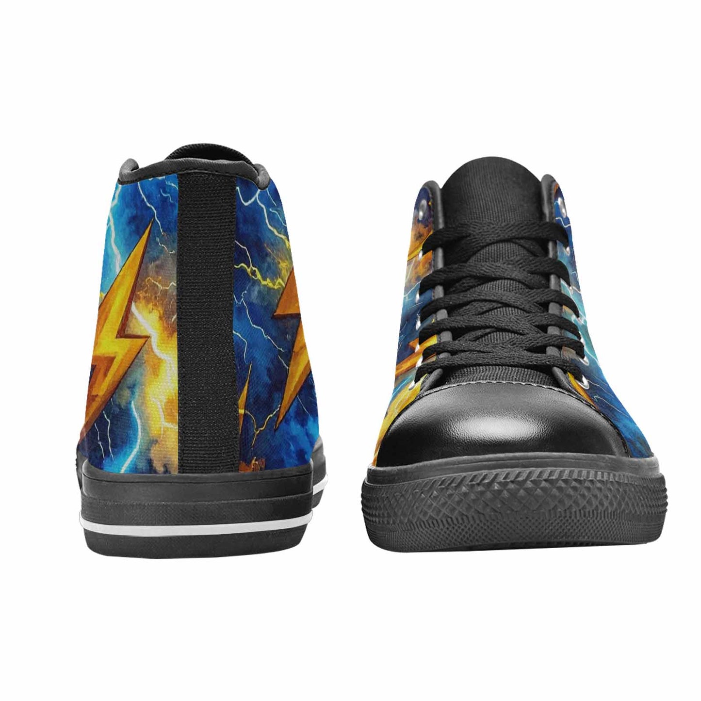MEN'S Lightning Bolt High Top Canvas Surreal Custom Shoes