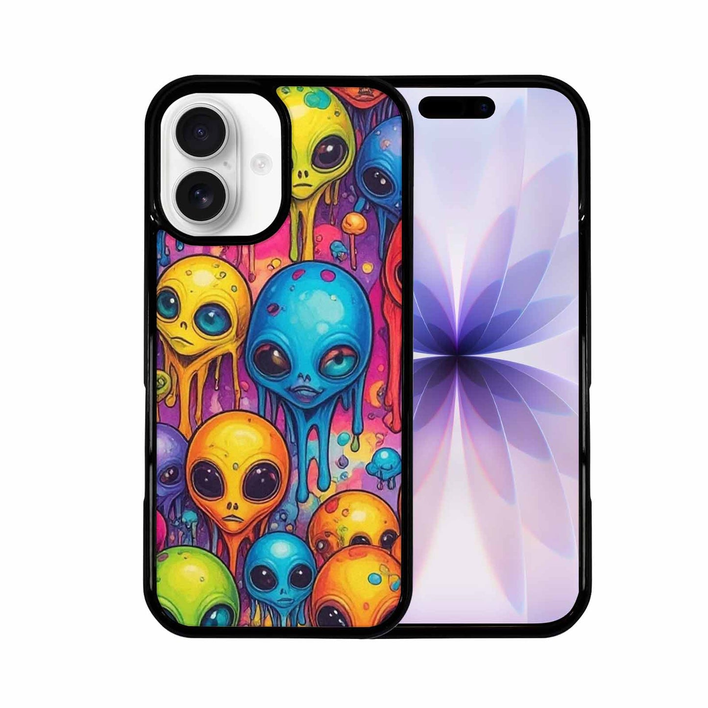 iPhone 17 Case — Melting Aliens Pattern Alien Scifi, Personalized Phone Case