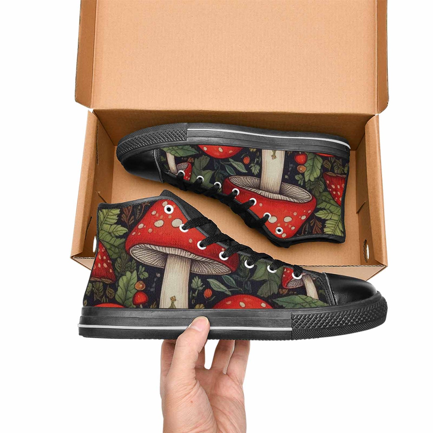 MEN'S Mushroom High Top Canvas Y2K Custom Shoes