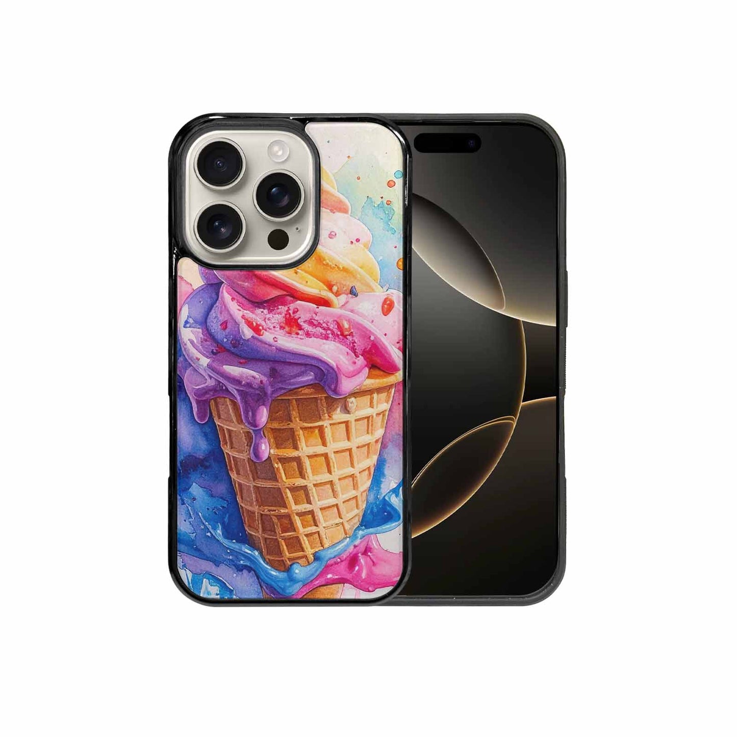iPhone 16 Pro Case — Melting Icecream Collage Custom, Custom Printed Phone Case
