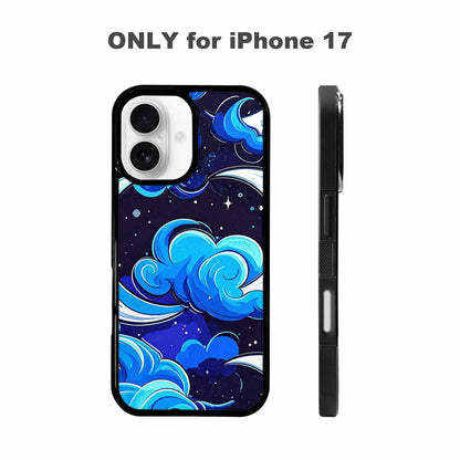 iPhone 17 Case — Neon Winter Moon Cartoon Cute, Custom Phone Case