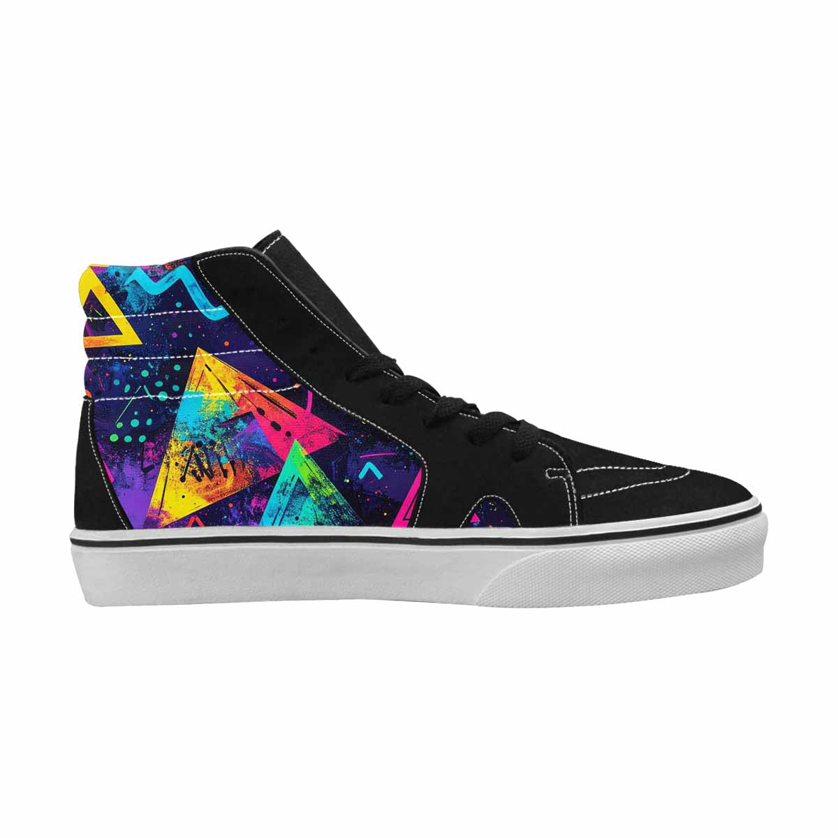 WOMEN'S Memphis Squiggles Triangles Dots High Top Canvas Dreamcore Shoes