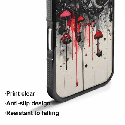 iPhone 17 Case — Black &amp; Red Ink Original Art, Custom Phone Case