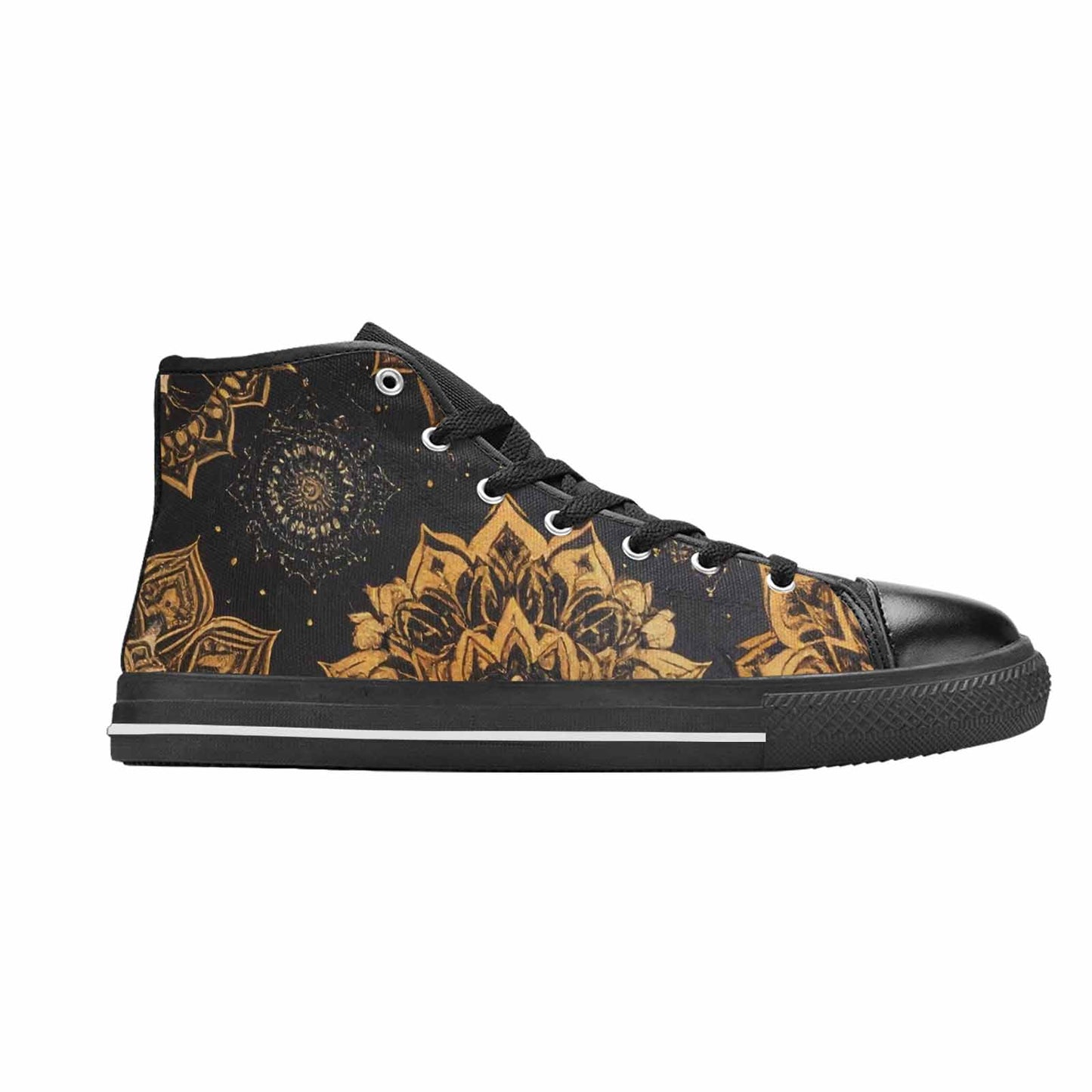 WOMEN'S Mandala High Top Canvas Dark Academia Custom Sneakers