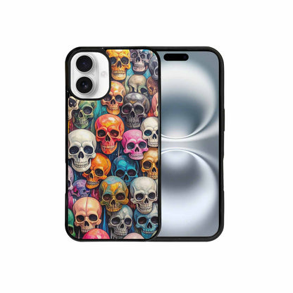 iPhone 16 Plus Case — Skulls Marbleskulls Pattern Ctw, Custom Printed Phone Case