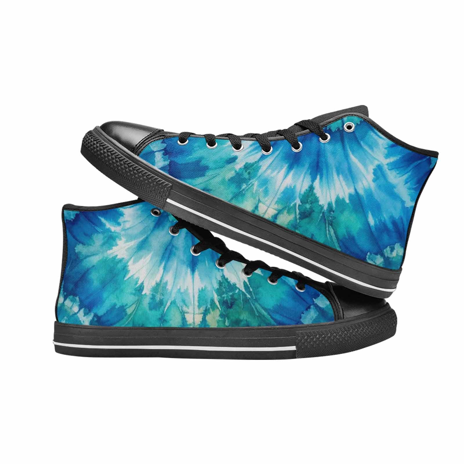 WOMEN'S Tie Dye - High Top Canvas Dark Academia Custom Sneakers