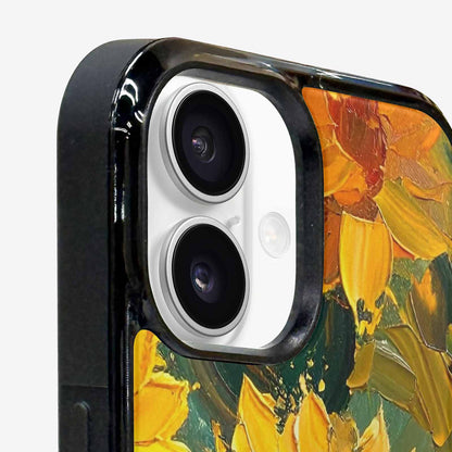iPhone 16 Case — Impressionist Sunflower Brushstroke Pattern Hundreds Of, Original Design Phone Case