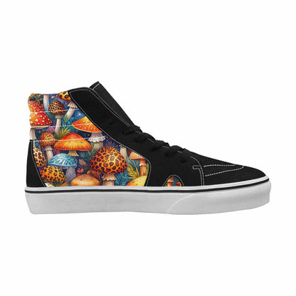 MEN'S Mushrooms High Top Canvas Vibrant Chaos Custom Sneakers