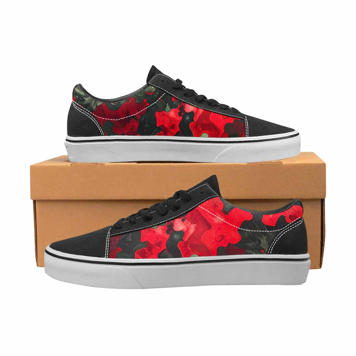 MEN'S Military Camouflage Blotch Canvas Lace-Up Dark Academia Shoes