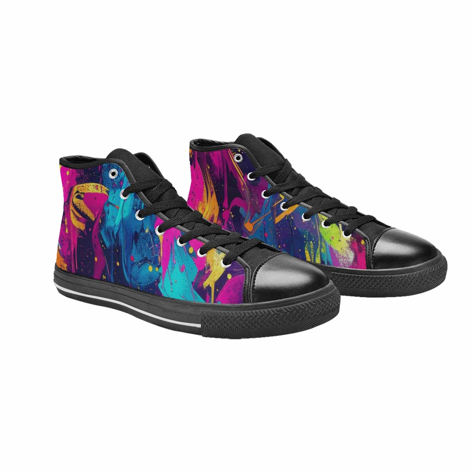 MEN'S Paint Splatter High Top Canvas Y2K Shoes