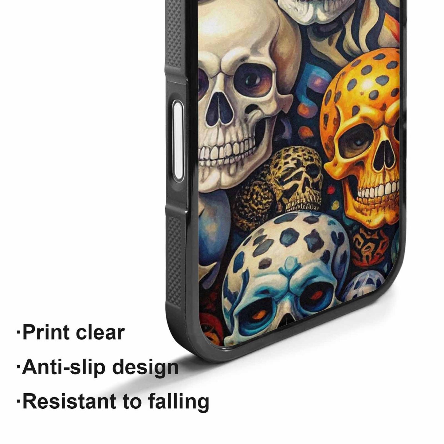 iPhone 17 Case — Skulls Pattern Hundreds Of Gothic Skulls, Custom Art Phone Cover