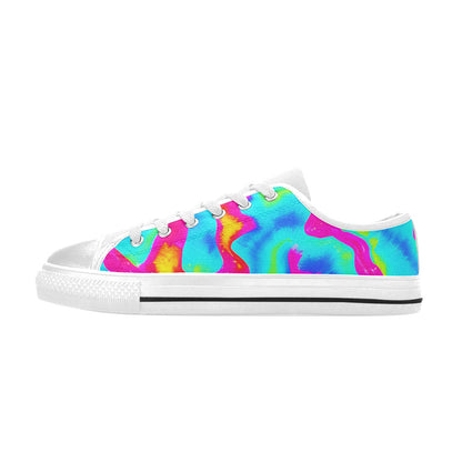MEN'S Tie Dye Splash Retro Canvas Wallpaper Art Sneakers