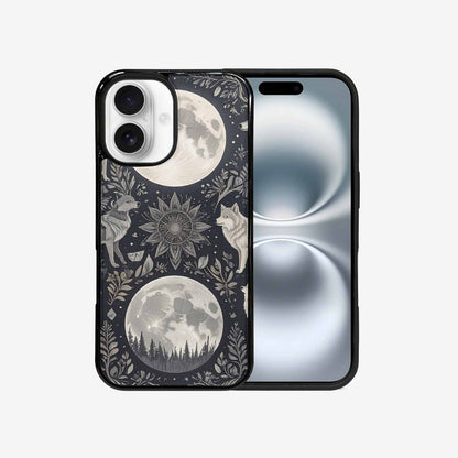 iPhone 16 Case — Wolves Everywhere Collage Overlap Small Wolf, Unique Phone Case Design