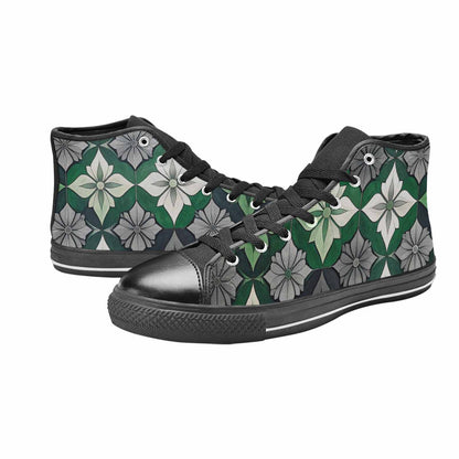 MEN'S Aromantic Flag Color High Top Canvas Wallpaper Art Shoes