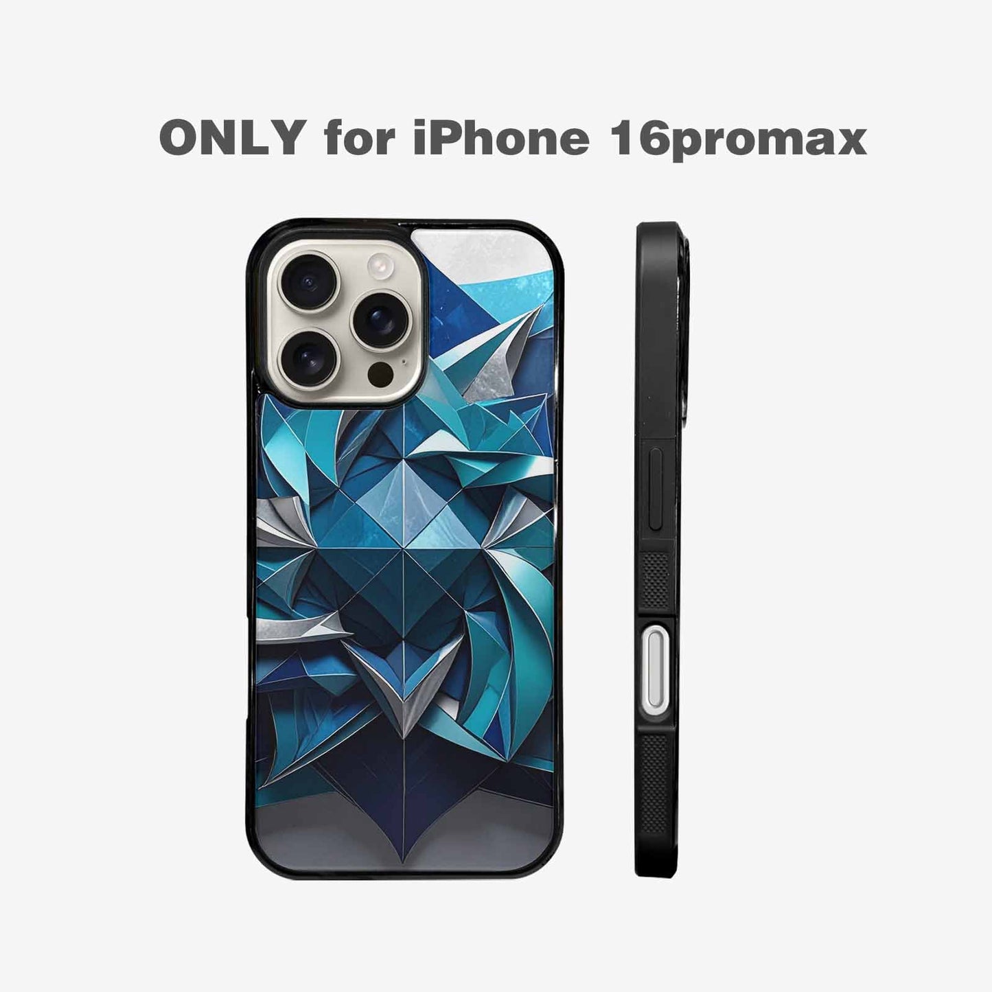 iPhone 16 Pro Max Case — Geometric Origami Art Pattern, Original Design Phone Case