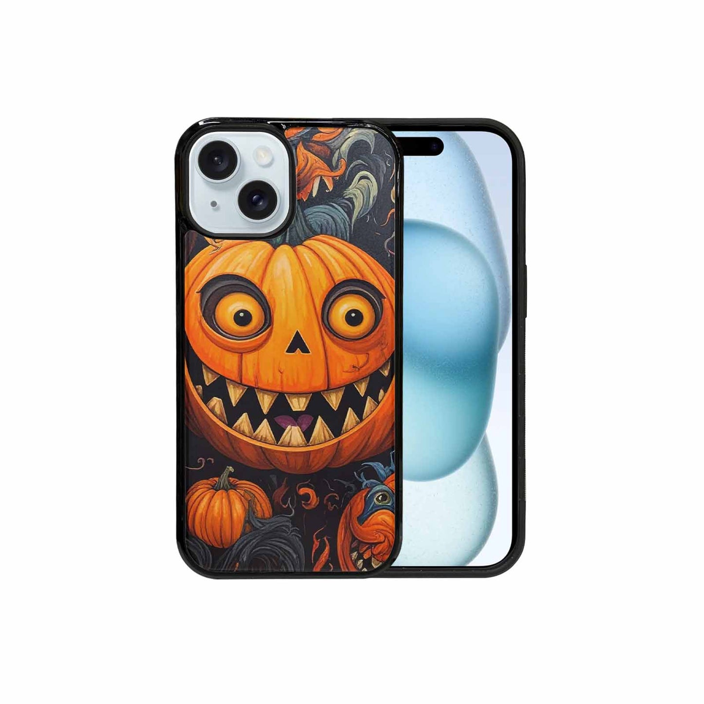 iPhone 15 Case — Cartoon Pumpkin Monster, Customized Protective Case