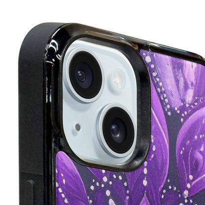 iPhone 15 Plus Case — Purple Mandala Bohemian Print Edge To, Personalized Phone Case