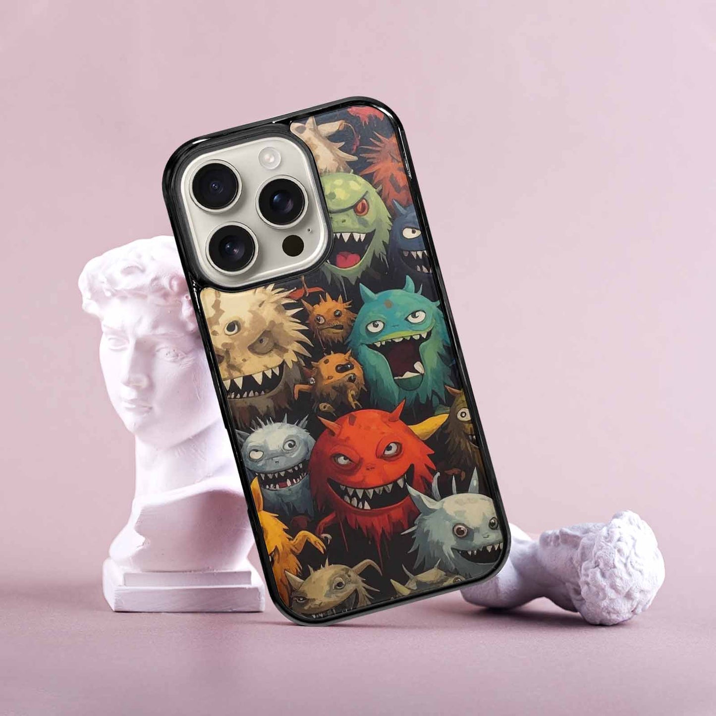 iPhone 16 Pro Case — Monsters Camomonsters Pattern Qch, Custom Printed Phone Case