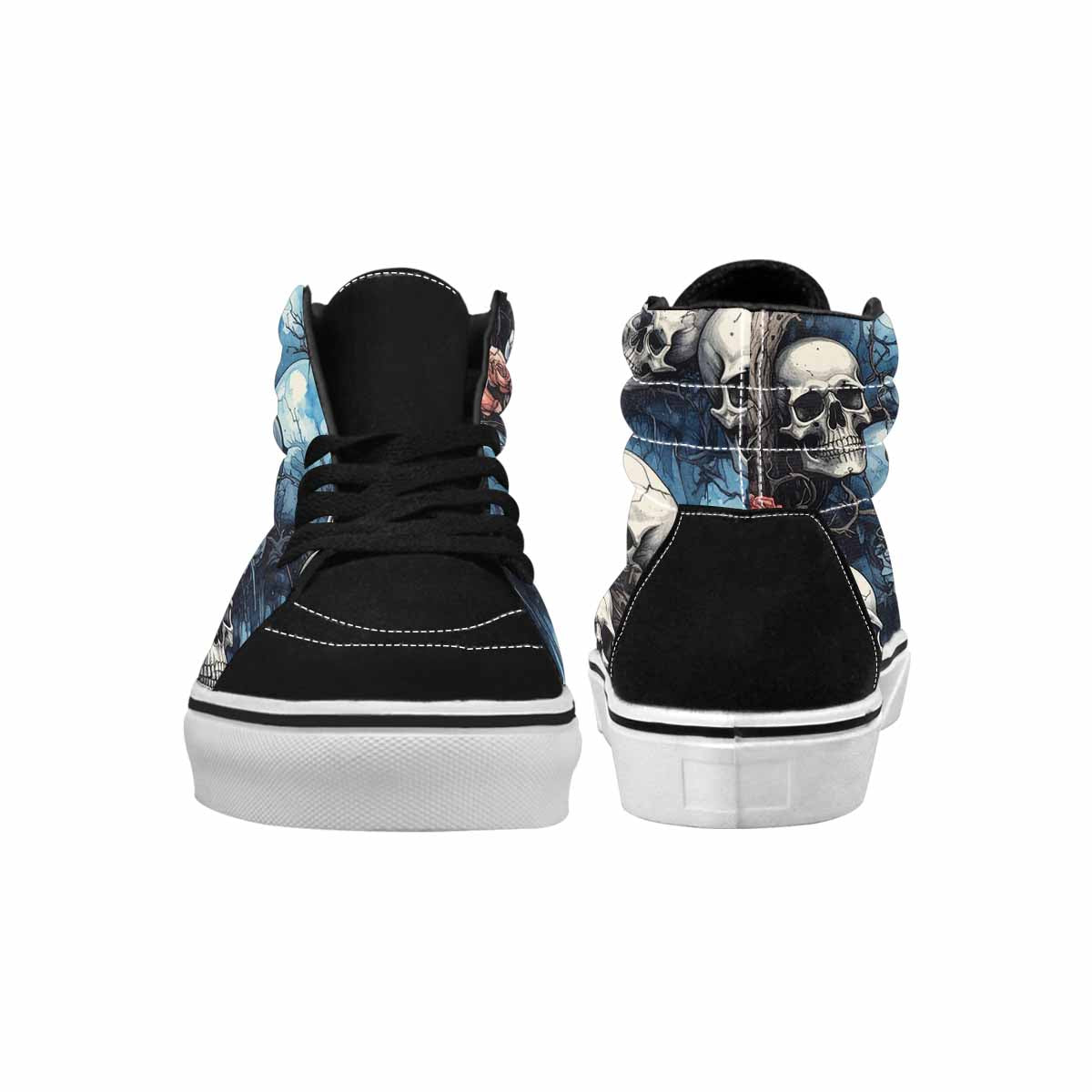 MEN'S Skull Roses High Top Canvas Kaleidoscope Custom Sneakers