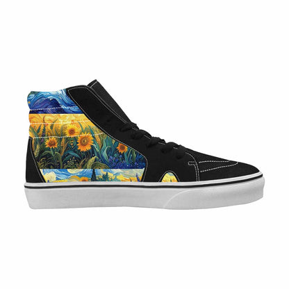 WOMEN'S Blend All Versions High Top Canvas Vibrant Chaos Custom Sneakers