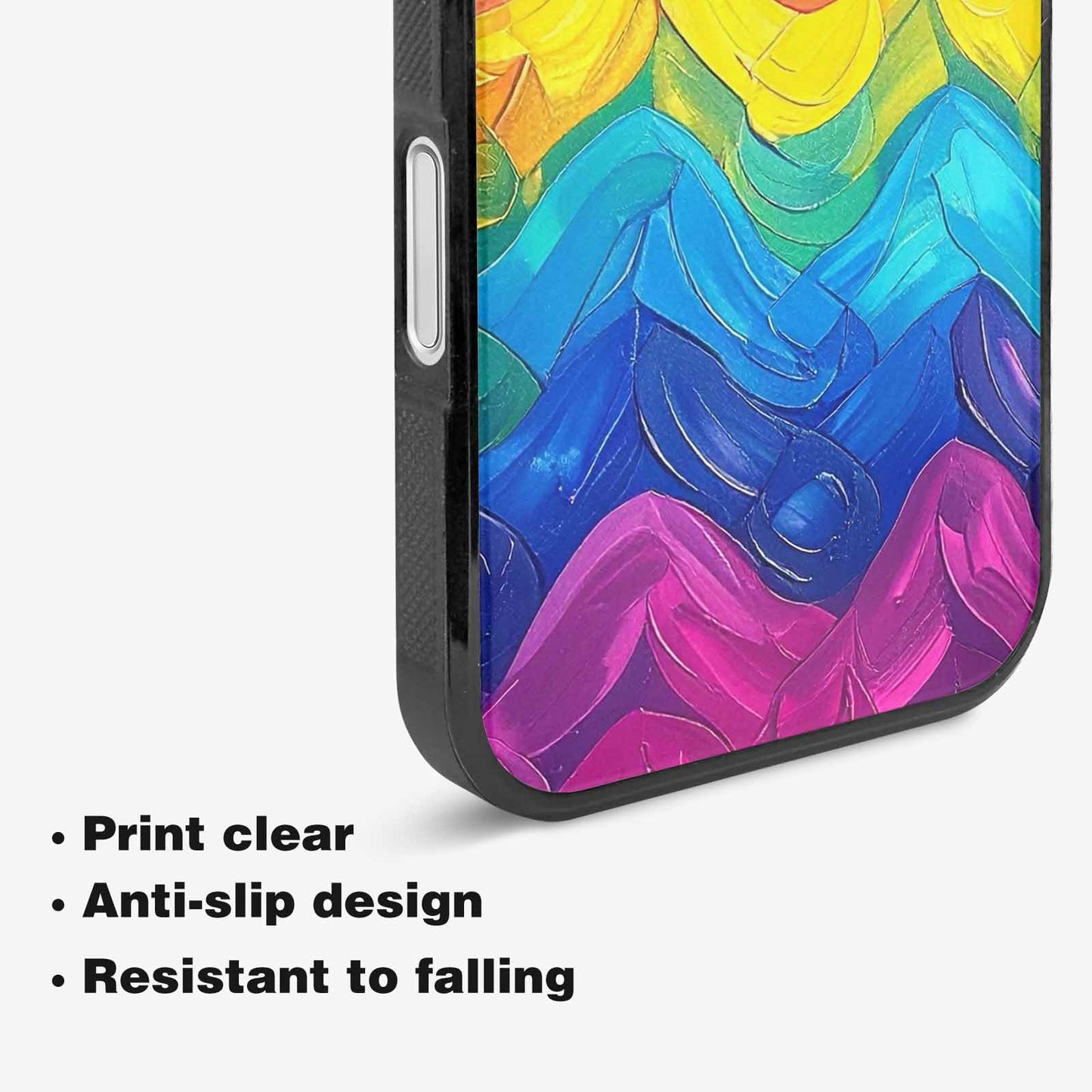 iPhone 16 Case — Pansexual Flag Color Theme Small Rainbow, Customized Protective Case
