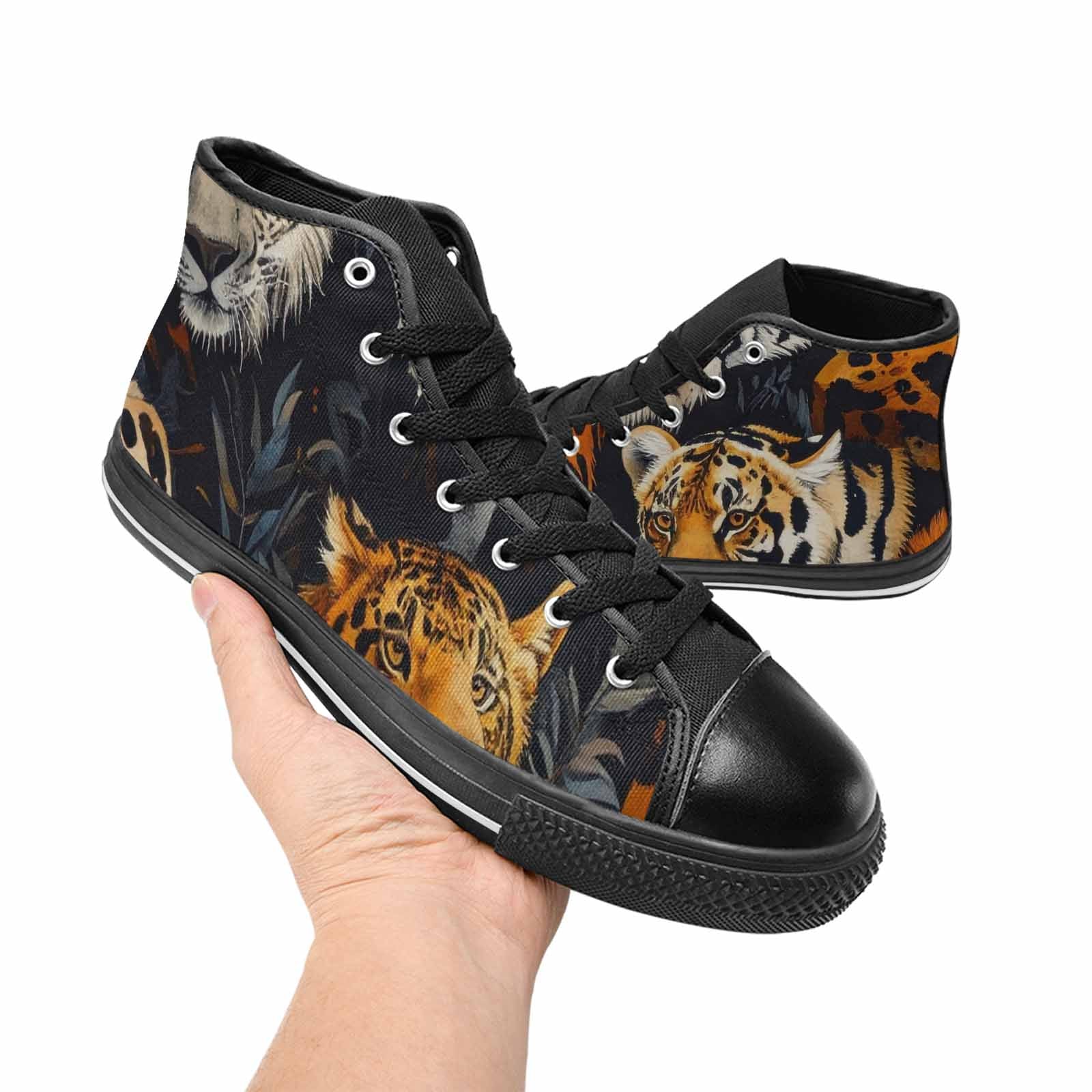WOMEN'S Animal Print High Top Canvas Dark Academia Custom Sneakers