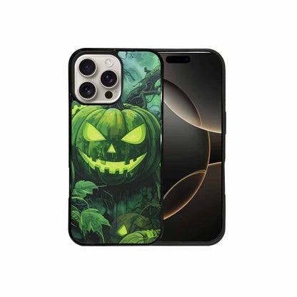 iPhone 16 Pro Max Case — Halloween Glowing Jackolantern, Custom Print Case Cover