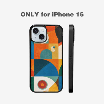 iPhone 15 Case — 1990s Memphis Art Pattern, Unique Phone Case Design