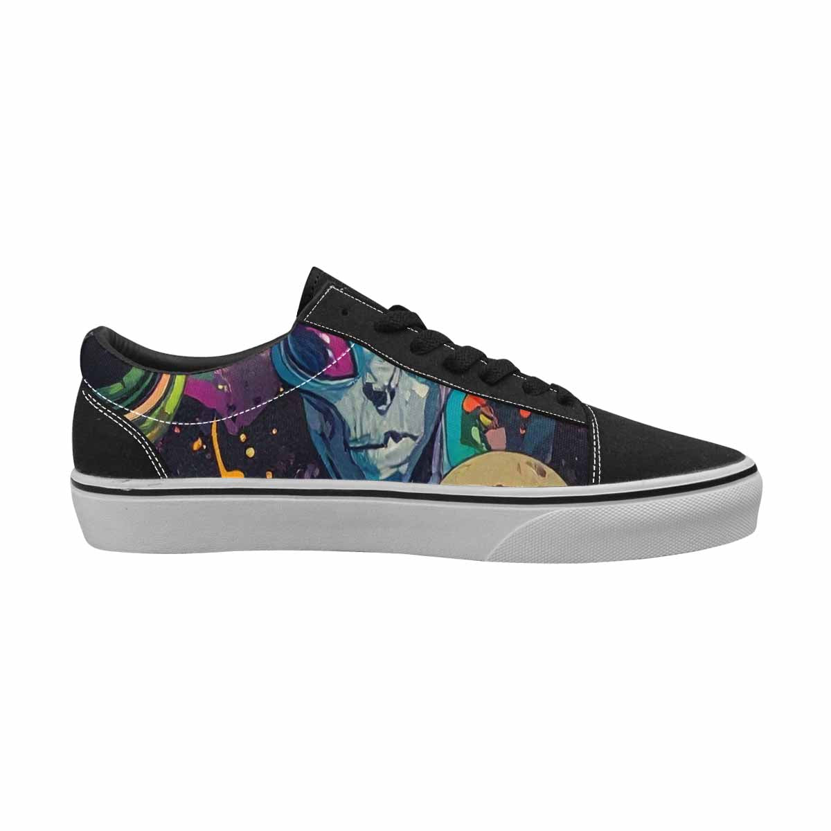 WOMEN'S Aliens × Camo Aliens Lace-Up Canvas Wallpaper Art Sneakers