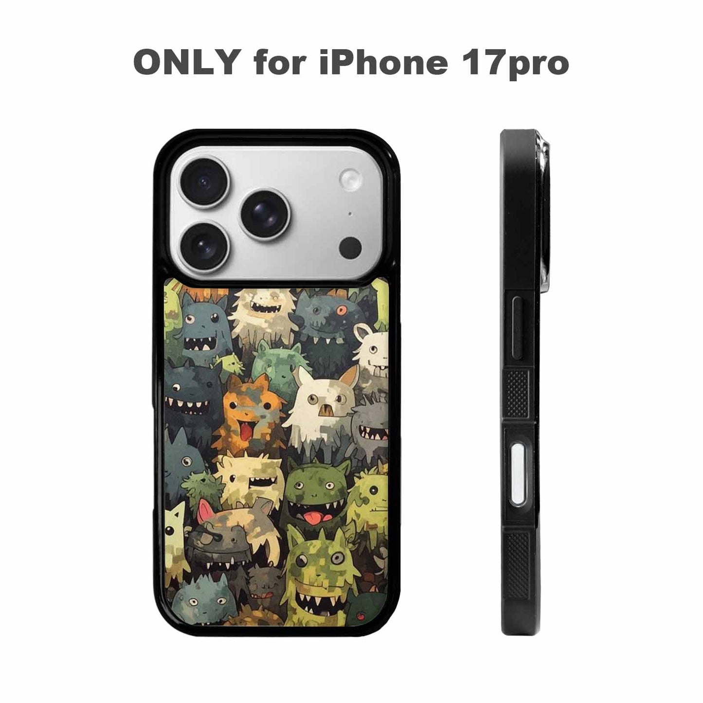 iPhone 17 Pro Case — Monsters Camomonsters Pattern D6o Camo, Customized Protective Case