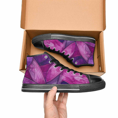 MEN'S Bisexual Flag Color High Top Canvas Wallpaper Art Custom Shoes