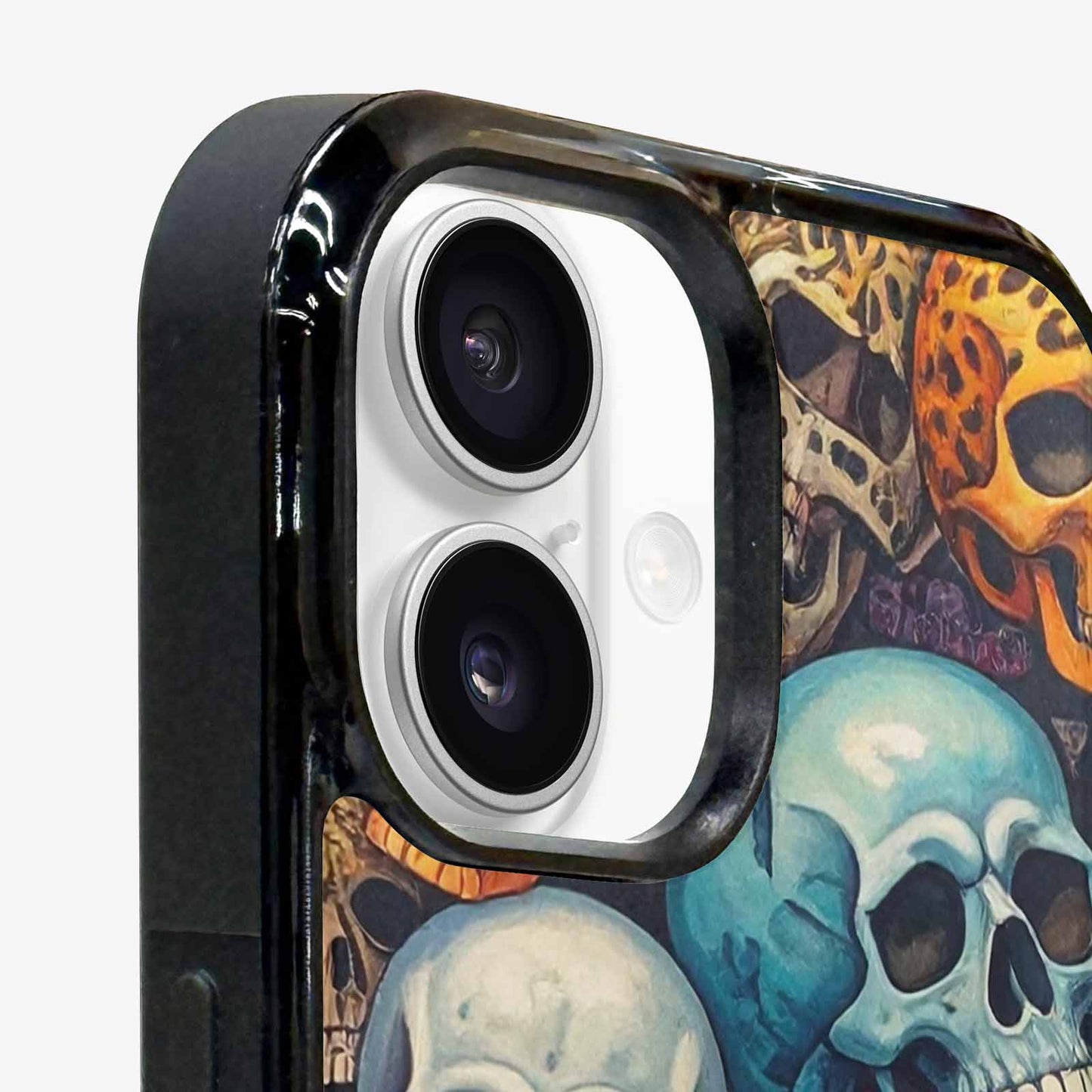 iPhone 16 Case — Skulls Pattern Hundreds Of Sma, Custom Made Phone Cover