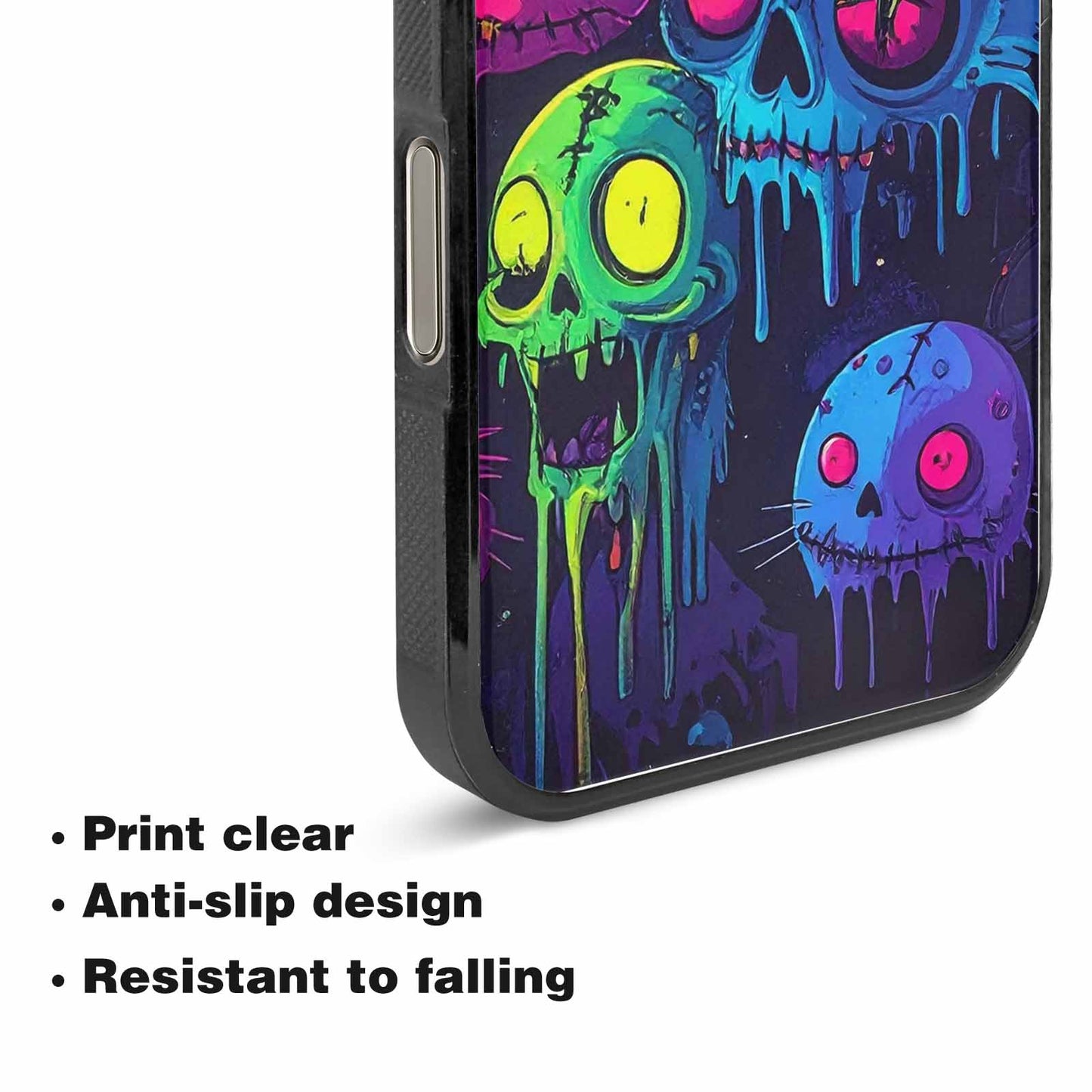 iPhone 15 Pro Max Case — Mixed Toxic Glow Creature Pattern Hundreds, Customized Protective Case
