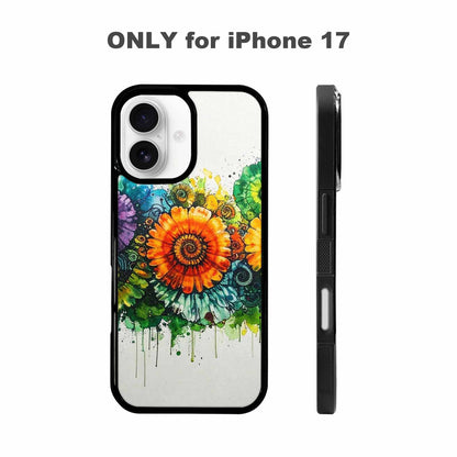 iPhone 17 Case — Black &amp; Green Ink Tie Dye, Unique Phone Case Design