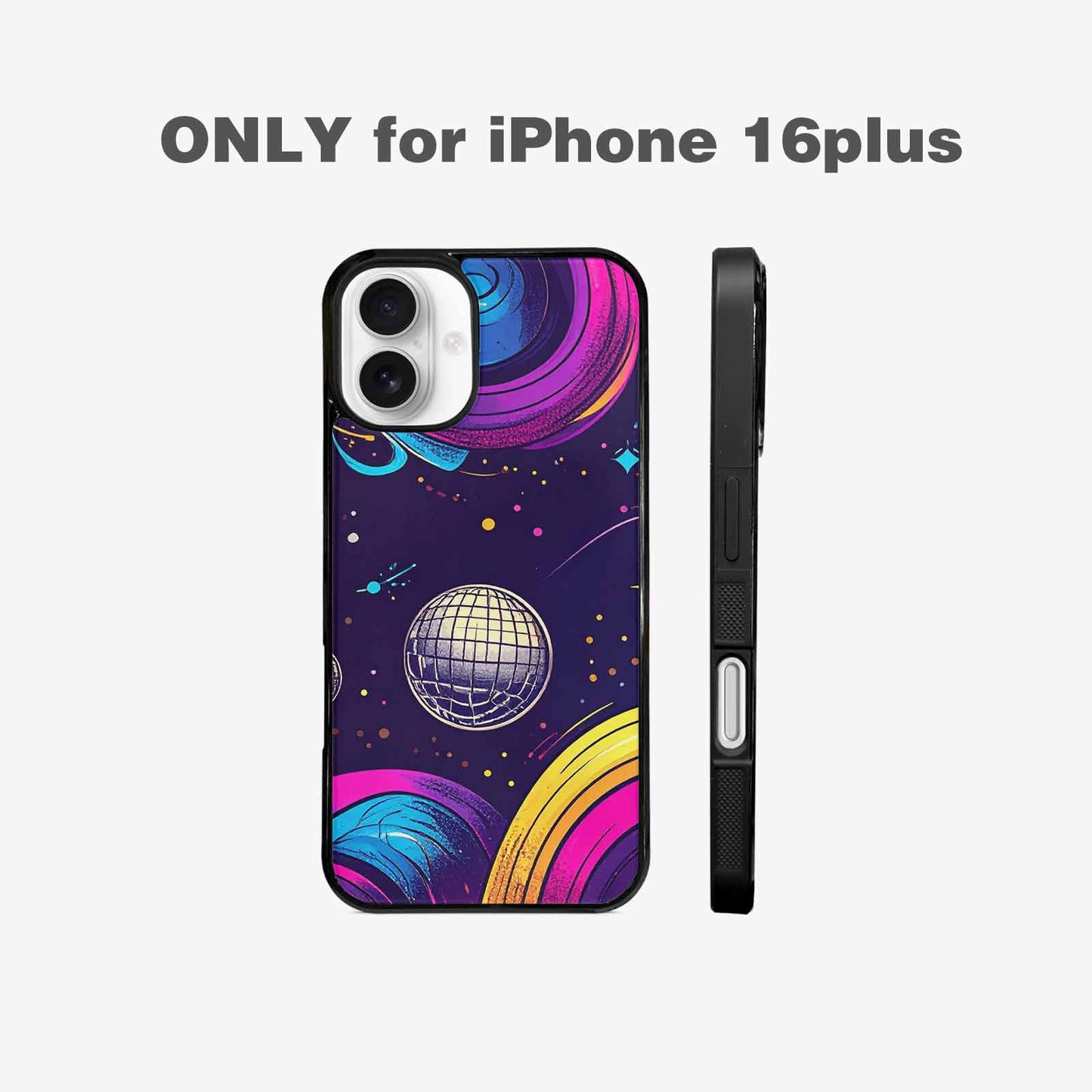 iPhone 16 Plus Case — 1970s Disco Cartoon Art Pattern, Custom Made Phone Cover