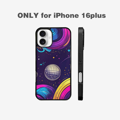iPhone 16 Plus Case — 1970s Disco Cartoon Art Pattern, Custom Made Phone Cover