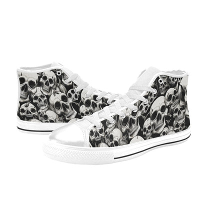 WOMEN'S Skulls Mania High Top Canvas Surreal Sneakers