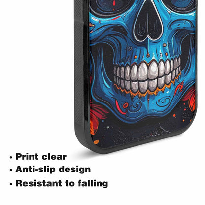 iPhone 15 Case — Graffiti Skull Art Seamless Pattern Vibrant, Custom Printed Phone Case