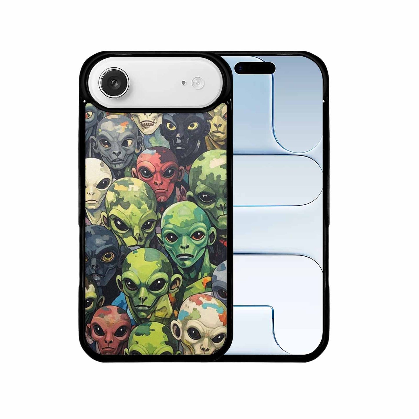 iPhone 17 Air Case — Aliens Camo Aliens Pattern Hundreds Alien, Custom Art Phone Cover