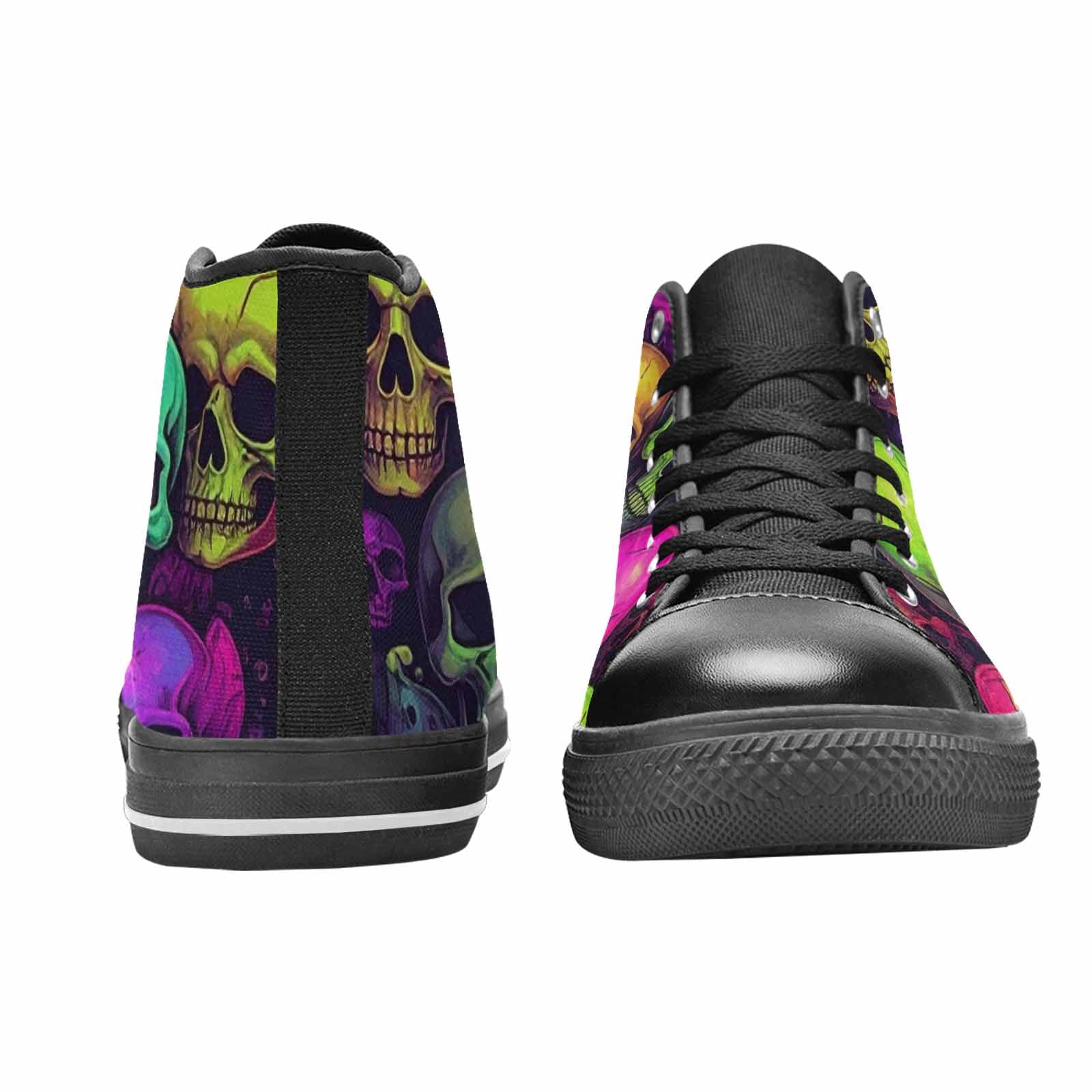 MEN'S Skulls - Neon High Top Canvas Dark Academia Shoes
