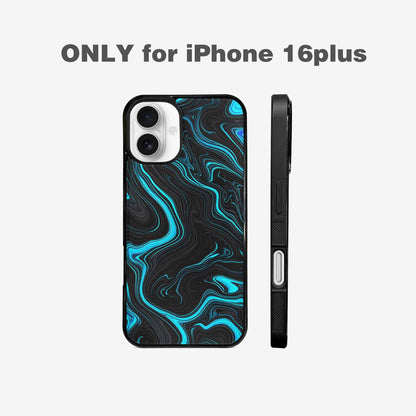 iPhone 16 Plus Case — Freaky Marble Glow, Custom Designed Case Cover