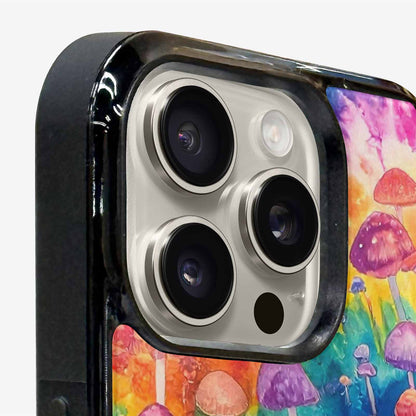 iPhone 16 Pro Max Case — Mushrooms Tie Dyemushrooms Pat, Custom Print Case Cover