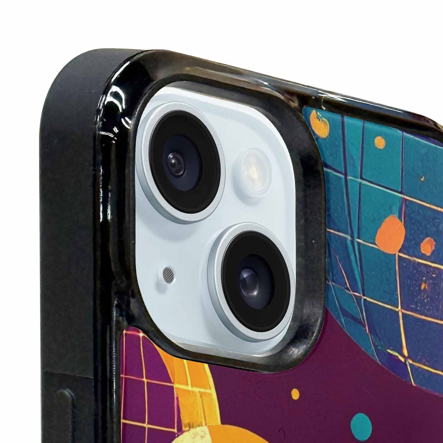 iPhone 15 Case — 1970s Disco Art Pattern, Custom Phone Case
