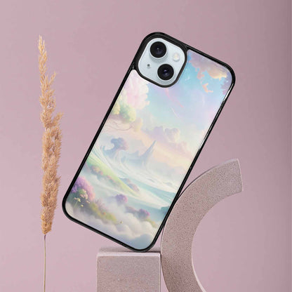 iPhone 15 Plus Case — Surrealist Dreamscape Illustration Pattern, Custom Print Case Cover