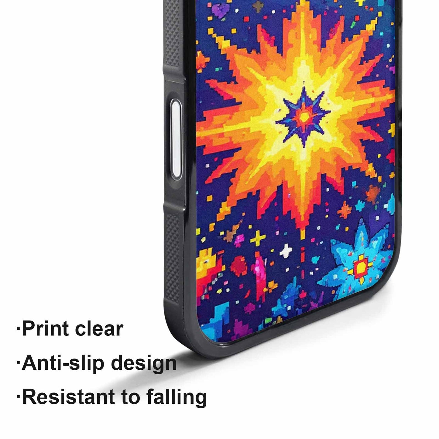iPhone 17 Air Case — Pixel Art Bit Burst Pattern Original, Original Design Phone Case