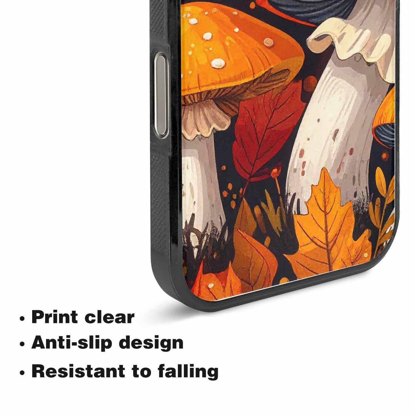 iPhone 15 Pro Max Case — Bold Autumn Mushroom Bold Autumn Mushroom, Unique Phone Case Design