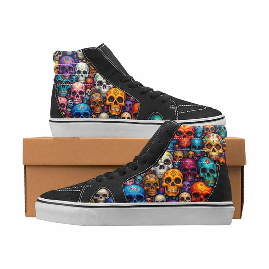 WOMEN'S Skulls High Top Canvas Custom Design Y2K Custom Art Shoes