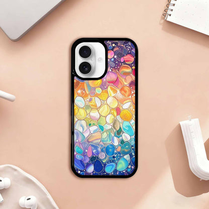 iPhone 17 Case — Holographic Iridescent Shimmer Pattern Original Art, Custom Printed Phone Case